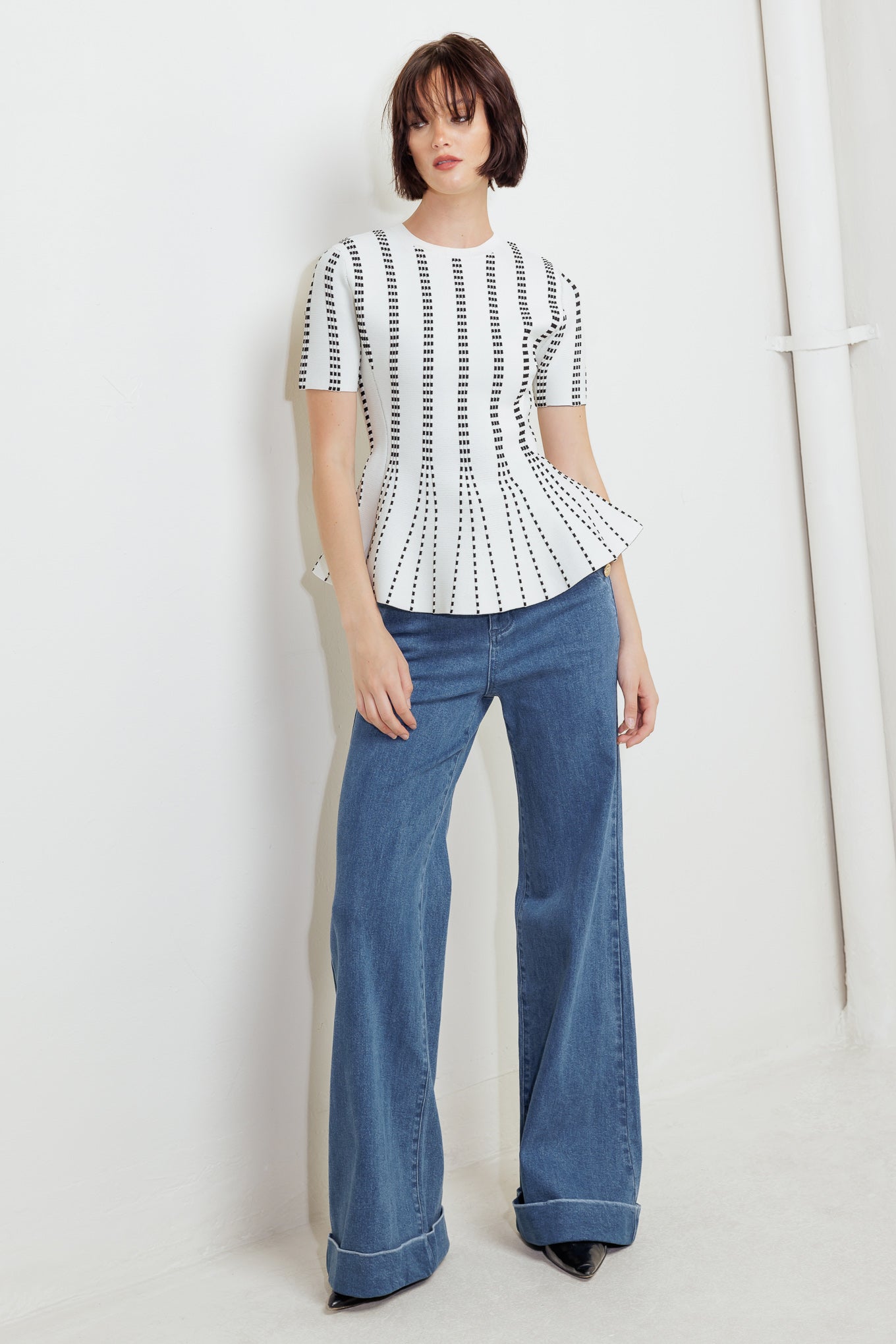 EVENING RUSTLE JACQUARD SWEATER TOP Flying Tomato